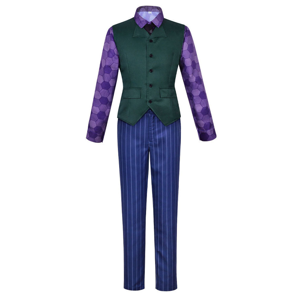 The Dark Knight Costume Batman the Joker Cosplay Purple full Outfit for Men Halloween