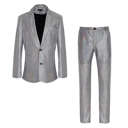 Disco Sequined Men's suits Party stage Nightclub Shiny Performance Suit Halloween