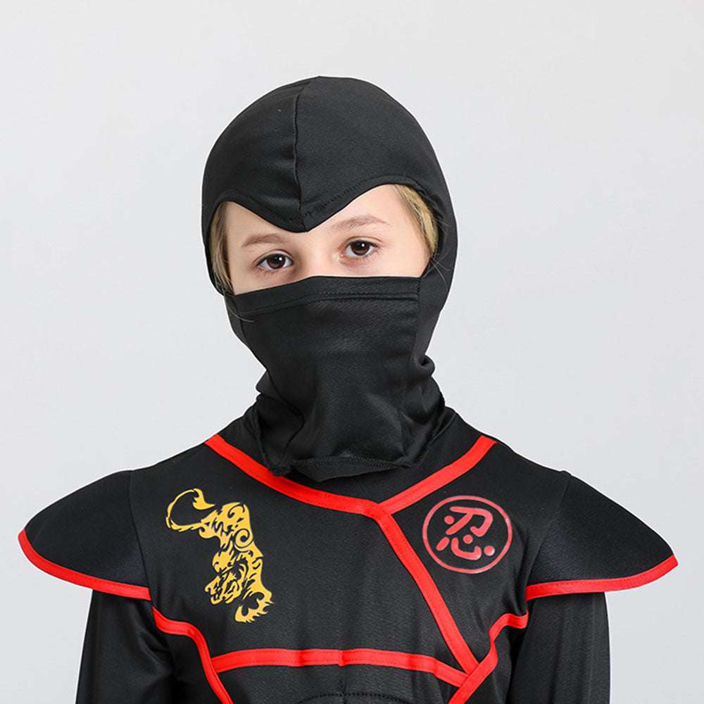 Halloween Costume Kids Ninjia Warrior Cosplay Suits with All Accessories