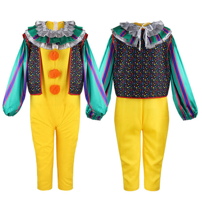 Movie It Stephen King Costume the Joker Yellow Cosplay full Outfit for Women and Kids Halloween