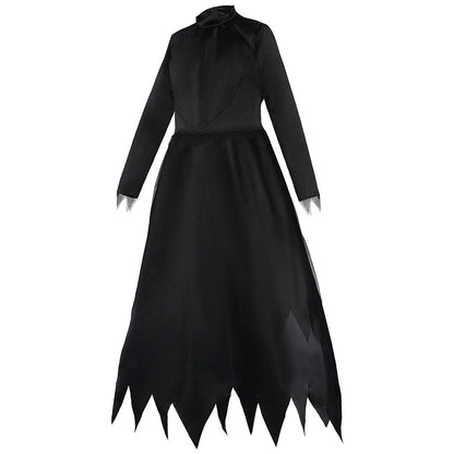 Halloween Costume Black Devil Witch Vampire Cosplay Black dress with Hat for Women