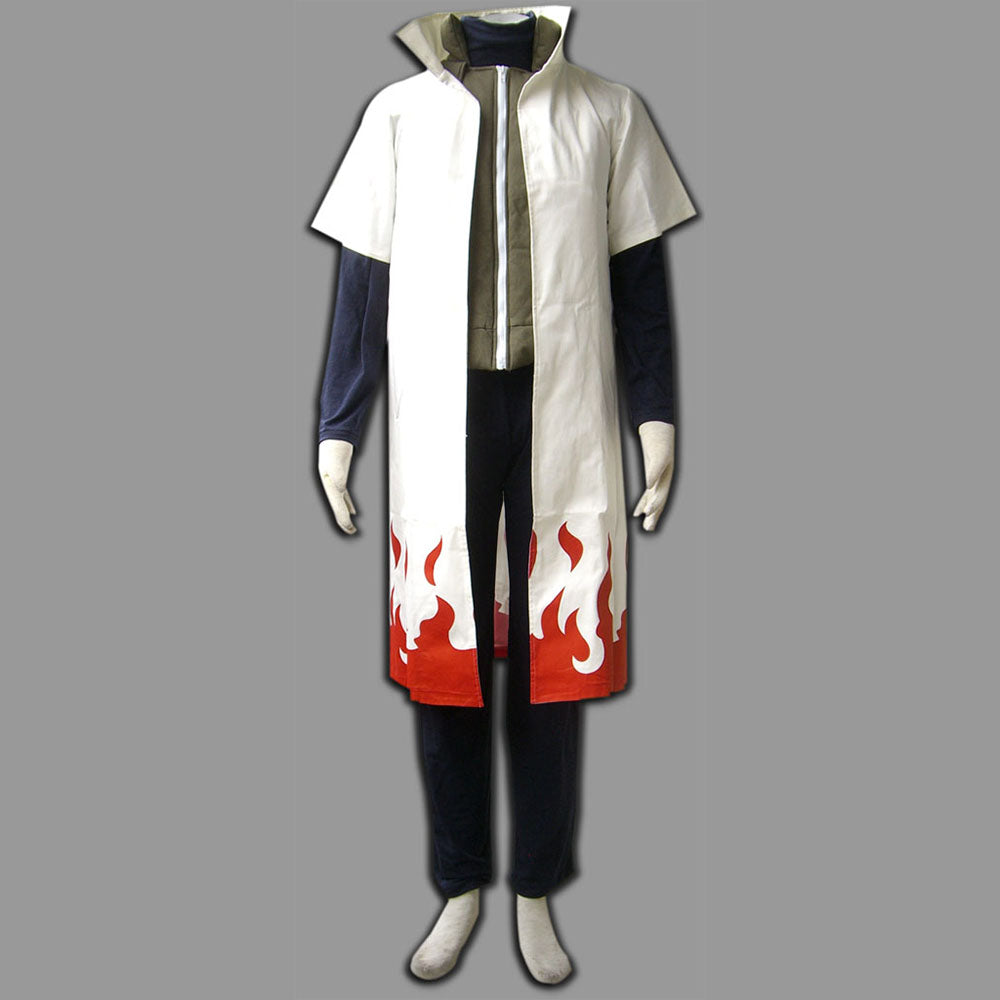 Anime Naruto Shippuden Costume 4th Hokage Namikaze Minato Cloak Cosplay With Headband
