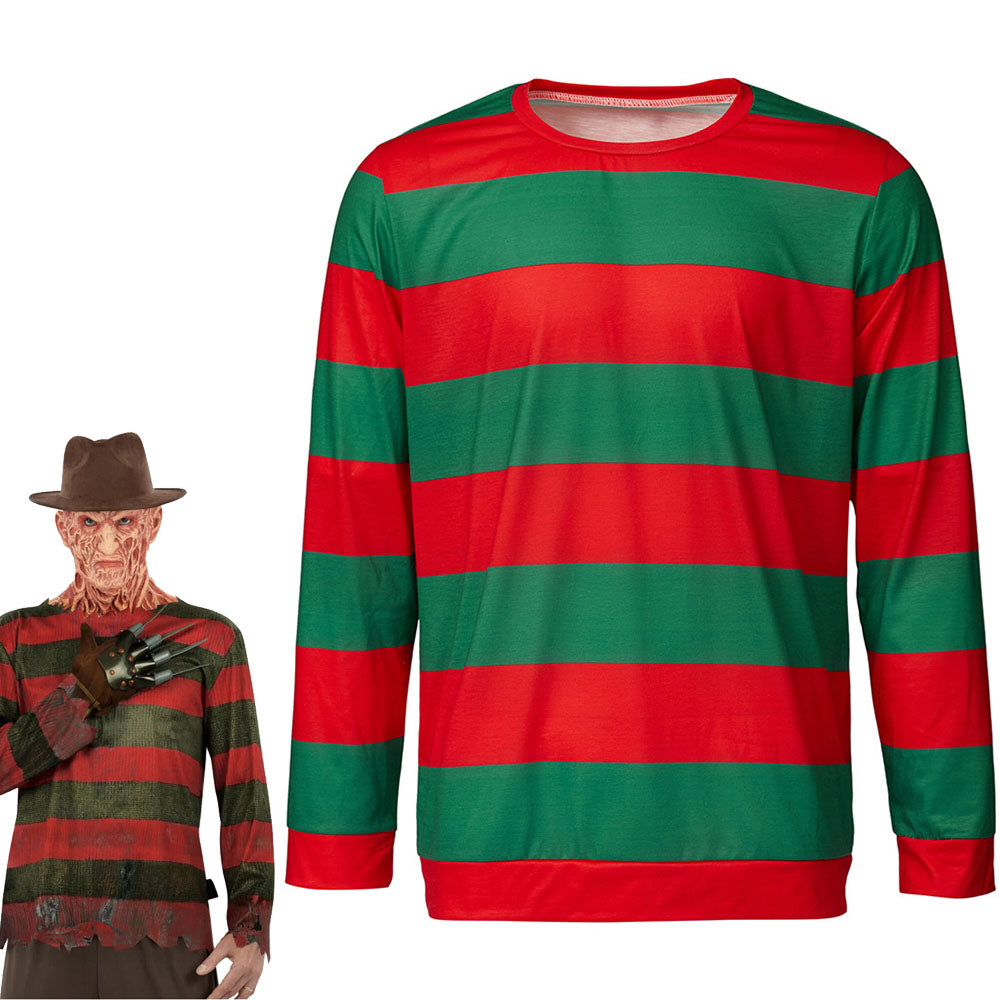 A Nightmare on Elm Street Costumes Freddy Krueger Cosplay Shirt for Men Halloween