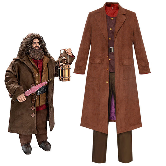 Harry Potter Costumes Giant Rubeus Hagrid Cosplay full Outfit for Men Halloween