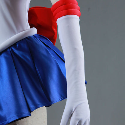 Anime Sailor Moon Costume Tsukino Usagi Sailor moon Fighting Cosplay Outfit and Accessories Women and Kids Halloween