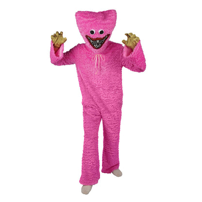 Game Poppy Playtime Costume Huggy Wuggy Blue Pink Cosplay Jumpsuit for Adults and Kids