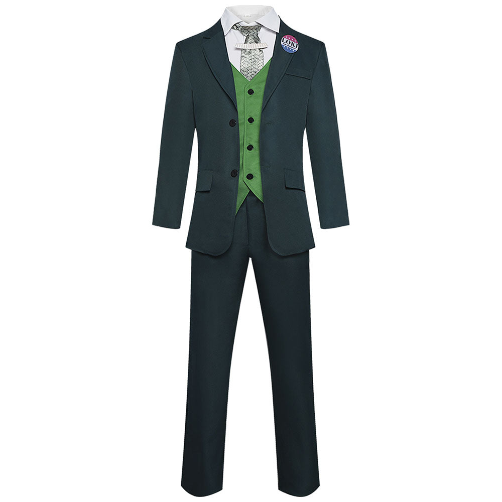 Movie Loki Costumes Loki Cosplay Dark Green Full outfits for Men