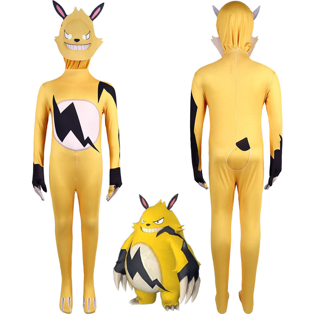 Game Palworld Costume Chillet Grizzbolt Incineram Cattiva Depresso Cosplay Jumpsuit with Mask Adults Kid Halloween