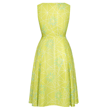 Inside Out Costume Joy Cosplay Yellow Dress for Women and Kids