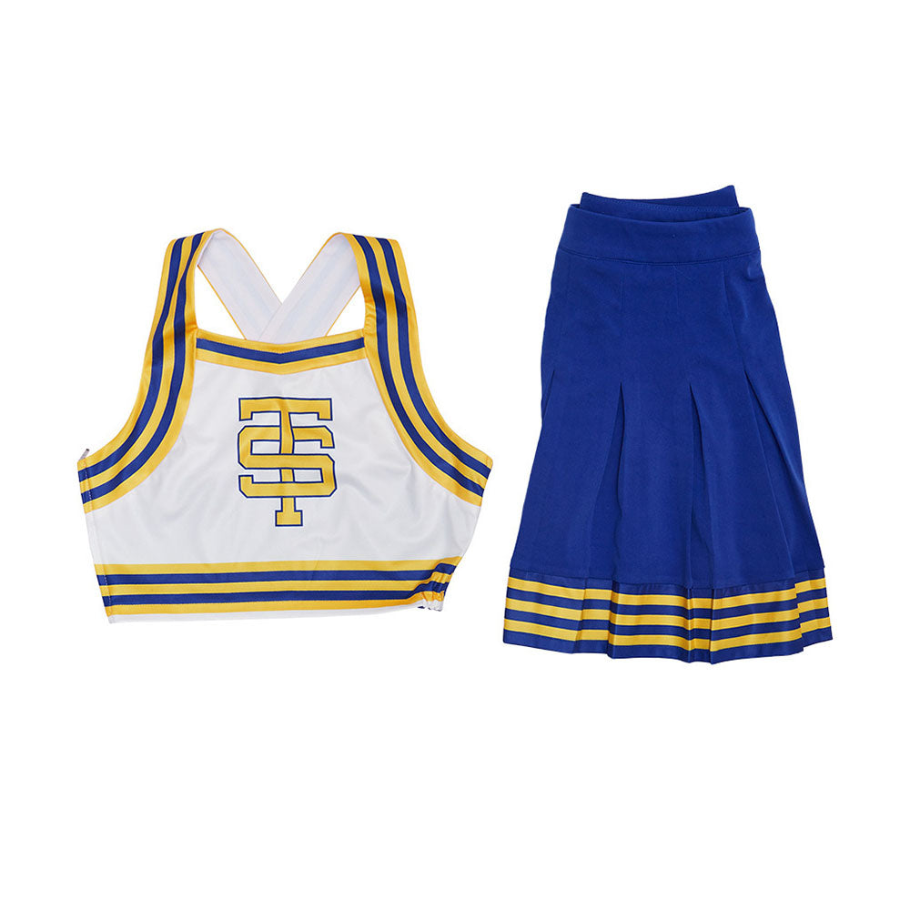 Taylor Swift Costume Cheerleading Cosplay Blue Dress for Women Halloween