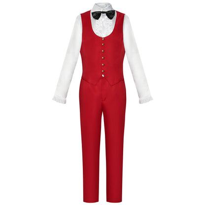 Movie Beetlejuice Costume Beetlejuice Cosplay Red Suits for Men Halloween