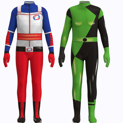 The Adventures of Kid Danger Costume IncrediBoy Kim Possible Cosplay Jumpsuit for Adults and Kids