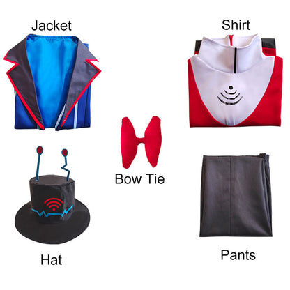 Hazbin Hotel Costume Blitzo Cosplay full Outfit for Men Halloween