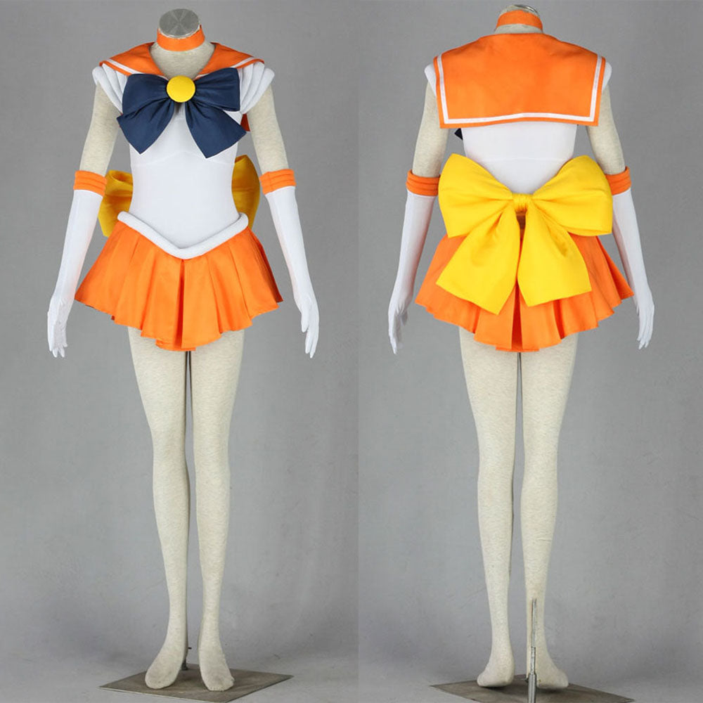 Anime Sailor Moon Costume Aino Minago Sailor Venus Fighting Cosplay Outfit and Accessories Women and Kids Halloween
