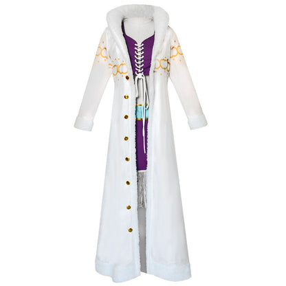 Pirate Adventure Archaeologist White Coat Costume Full Outfit for Women Halloween