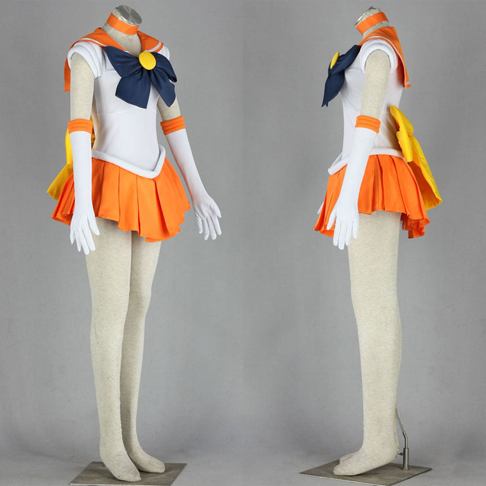 Anime Sailor Moon Costume Aino Minago Sailor Venus Fighting Cosplay Outfit and Accessories Women and Kids Halloween