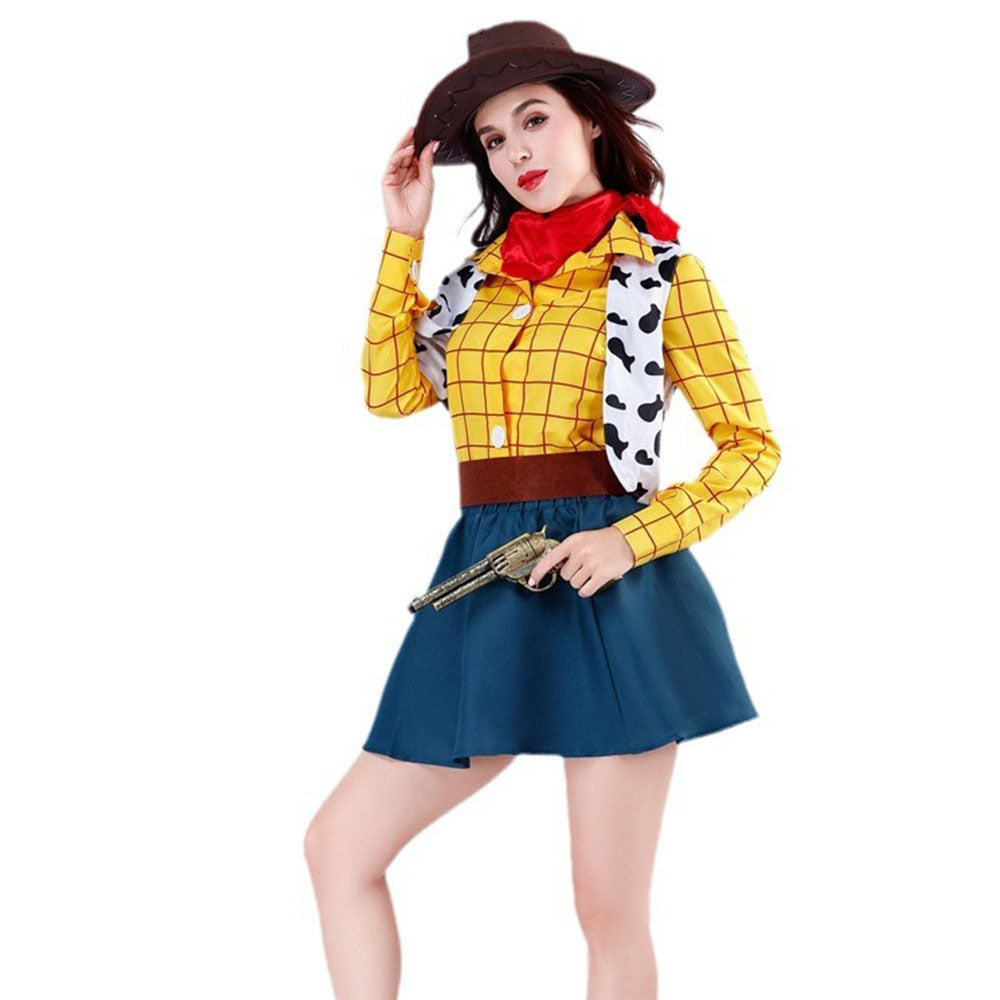 Toy Story Costume Woody Cosplay Full Outfit with Hat for Men and Women Halloween