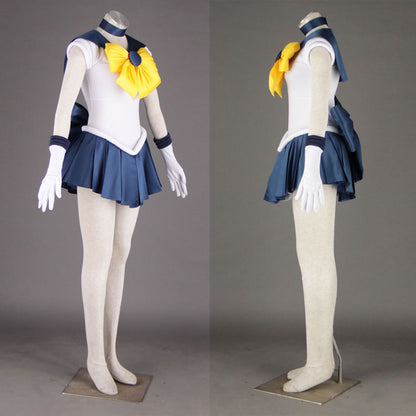 Anime Sailor Moon Costume Tenou Haruka Sailor Uranus Fighting Cosplay Outfit and Accessories Women and Kids Halloween