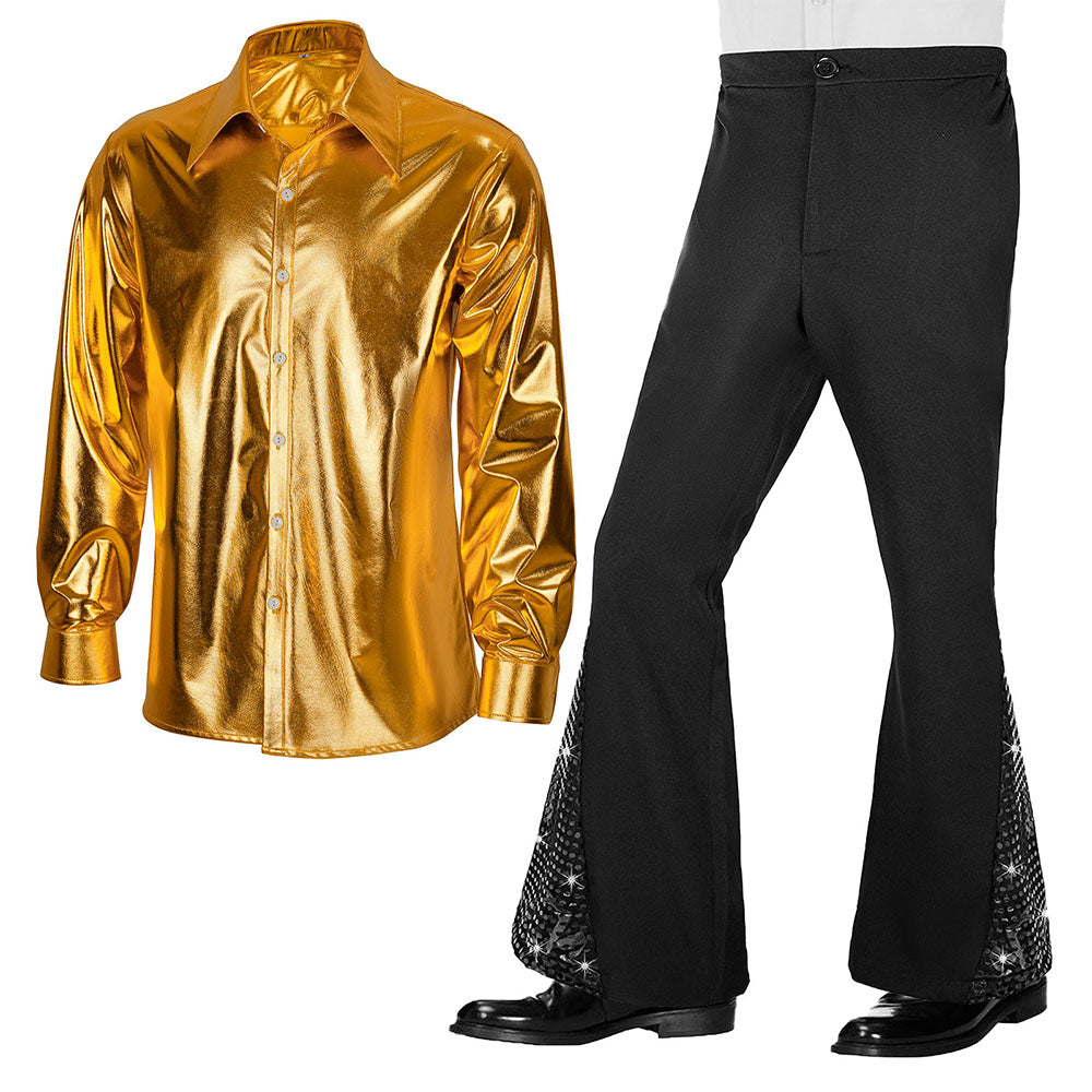 Hip-Hop Vintage Men's suits Party stage Nightclub Shiny Performance Suit Halloween
