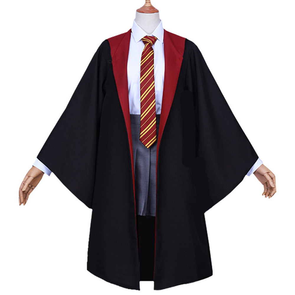 Harry Potter Gryffindor Slytherin Hufflepuff Ravenclaw Costumes Cloak full Suits Adults Kids