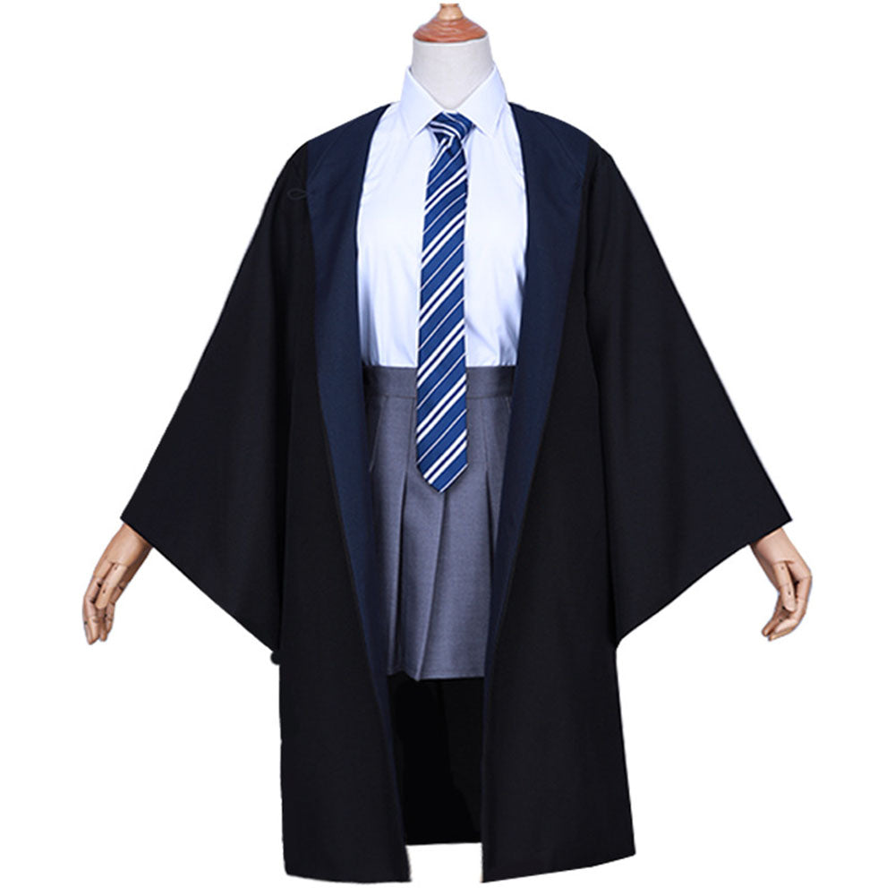 Harry Potter Gryffindor Slytherin Hufflepuff Ravenclaw Costumes Cloak full Suits Adults Kids