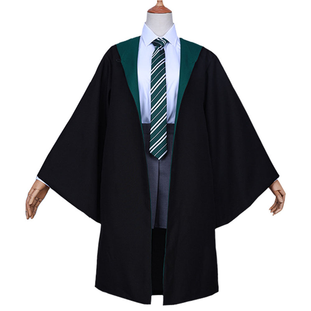 Harry Potter Gryffindor Slytherin Hufflepuff Ravenclaw Costumes Cloak full Suits Adults Kids