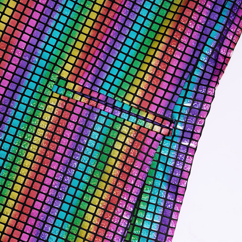 Disco Sequined Men's suits Party stage Nightclub Shiny Performance Suit Halloween