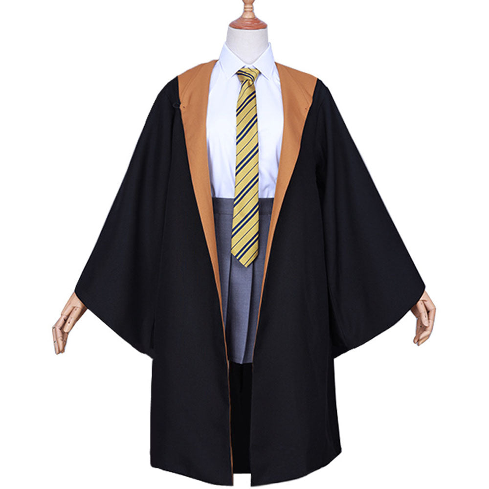 Harry Potter Gryffindor Slytherin Hufflepuff Ravenclaw Costumes Cloak full Suits Adults Kids