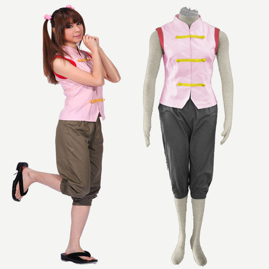 Anime Double Bun Weapon Scroll Girl Ninja Cosplay Costume Outfit for Women Kids