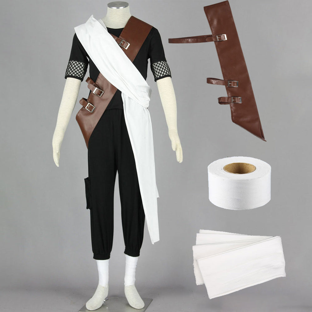 Anime Sand Gourd Ninja Exam Cosplay Costume Uniform Outfit Men Kids Halloween