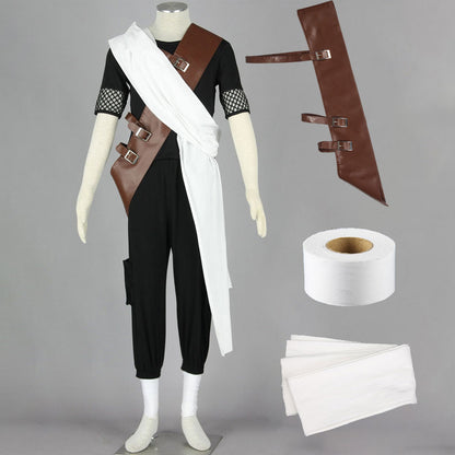 Anime Sand Gourd Ninja Exam Cosplay Costume Uniform Outfit Men Kids Halloween