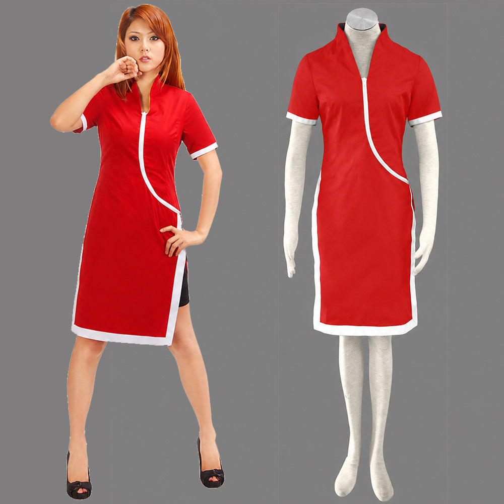 Anime Pink Cherry Blossom Hair Medical Kunoichi Cosplay Costume for Women Kids