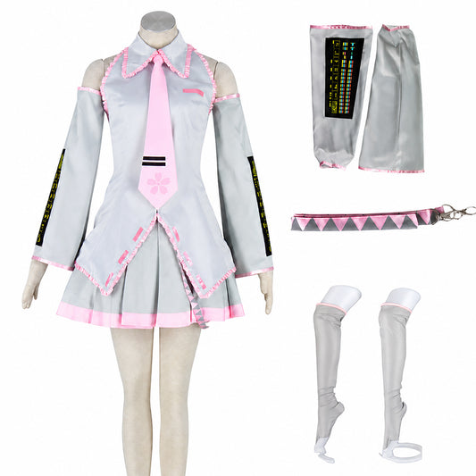 Virtual Pop Singer Spring Cosplay Costume Full Outfit with Accessories for Women Kids