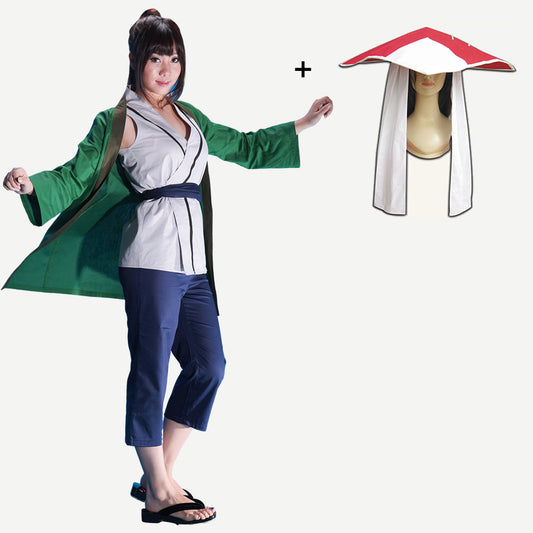 Anime Fifth Village Leader Cosplay Costume with Leader Hat for Women Kids