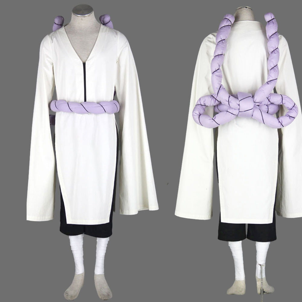 Anime Snake Clan Bone Ninja Cosplay Costume with Large Waist Rope for Men Kids