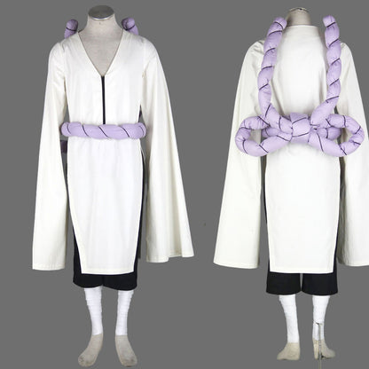 Anime Snake Clan Bone Ninja Cosplay Costume with Large Waist Rope for Men Kids
