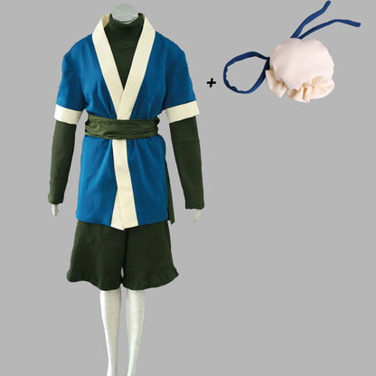 Anime Hunter Ninja Clan Snow Ice Warrior Cosplay Costume for Men Kids