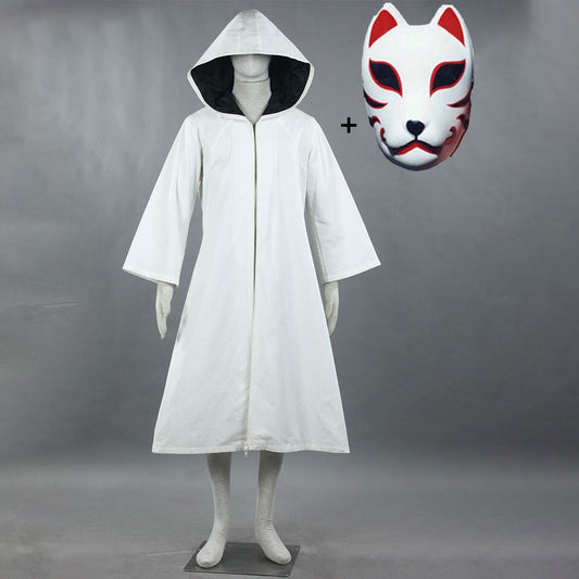 Anime Village Shadow Ninja Cosplay Costume with Animal Mask for Adults Kids