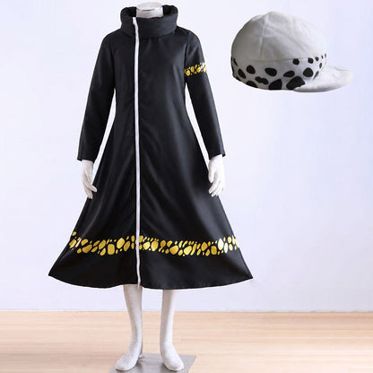 Pirate Adventure Doctor Coat Costume Robe Cloak with Hat for Men and Kids