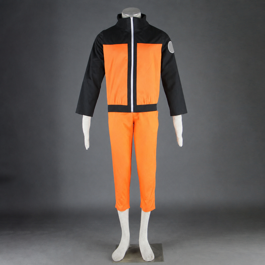Anime Fox Spirit Ninja Cosplay Teen Orange Combat Uniform Costume Adults Kids Halloween
