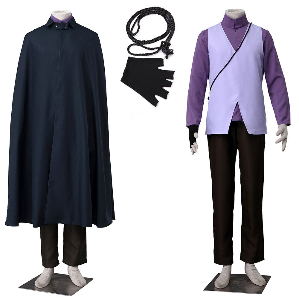 Anime Red-Eye One-Armed Shadow Ninja as Father Cosplay Costume for Men Kids Halloween
