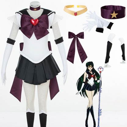 Halloween Anime Sailor Moon Costume Mingou setsuna Sailor pluto Fighting Cosplay Full Outfit