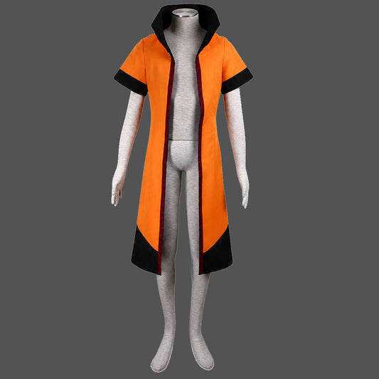 Anime Sixth Village Leader Cosplay Costume Orange Cloak Robe Men Kids Halloween