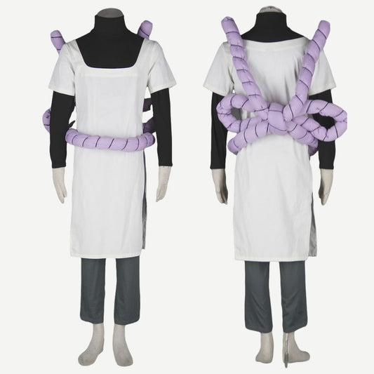 Anime Snake Sage Cosplay Costume with Huge Purple Rope for Men Kids