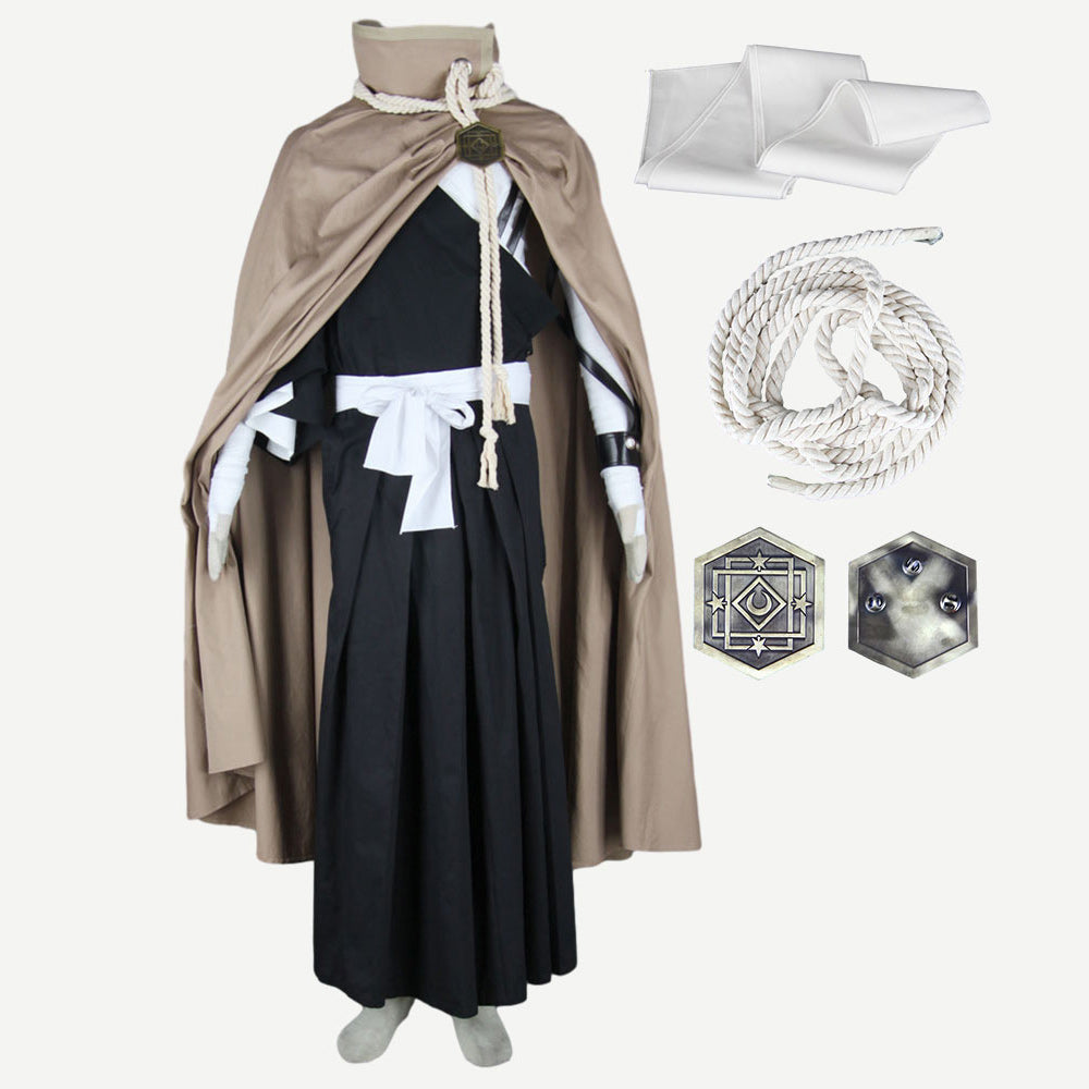 Anime Soul Warrior Final War Brown Cloak Cosplay Costume full Outfit for Men Kids