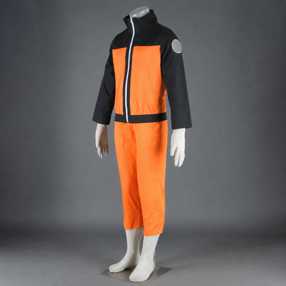 Anime Fox Spirit Ninja Cosplay Teen Orange Combat Uniform Costume Adults Kids Halloween