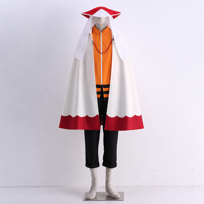 Anime Seventh Village Ninja Leader Cosplay Costume with Hat For Men Kids Halloween
