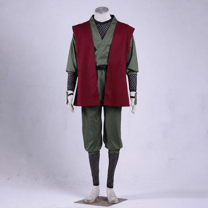 Anime Inspired White Hair Legendary Sage Ninja Cosplay Costume for Men Kids Halloween