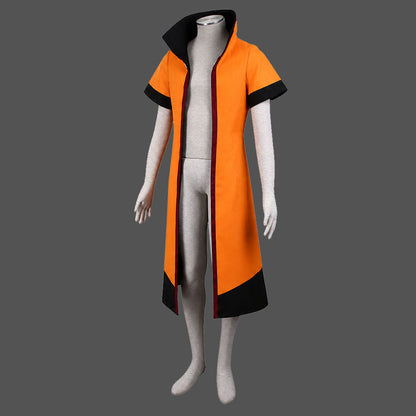 Anime Sixth Generation Village Leader Cosplay Orange Cloak for Adults Kids
