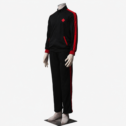 Anime Next Gen Boy Hero Cosplay Costume Black Red Jacket Outfit for Men Kids